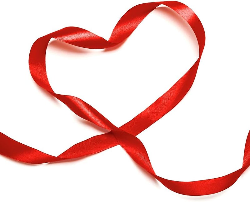 STARKET Red Ribbon for Gift Wrapping, Red Satin Ribon 3/8 in, Thin Red Ribbon for Christmas Tree, Liston Rojo, Red Valentines Ribbon for Flower Bouquet Bows Gift Wrap Ribbon for Lei Wedding Invitation - Image 4